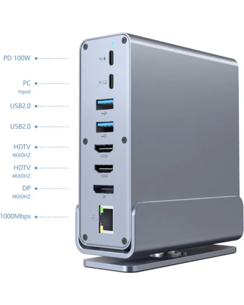 GEMBIRD DOCK A-CF-COMBO15-01 USB-C 15EN1 GREY