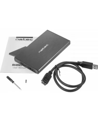 NATEC CARCASA HDD RHINO GO NKZ-0941 2 5 BLACK