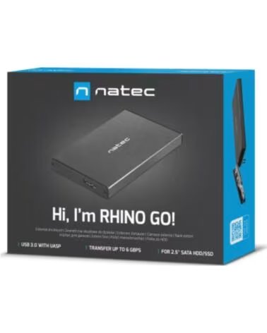NATEC CARCASA HDD RHINO GO NKZ-0941 2 5 BLACK