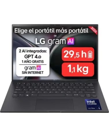 LG Gram 14ZB90S-G AX55BN ordenador portatil Intel Core BLACK