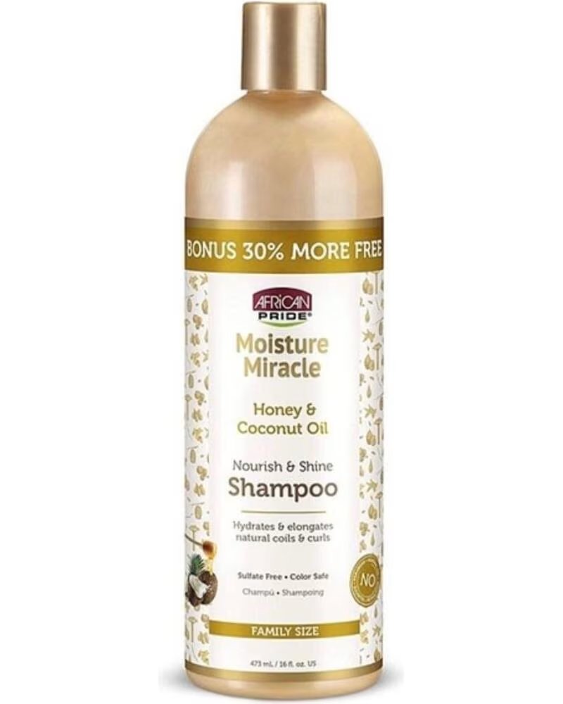 AFRICAN PRIDE Moisture Miracle Nourish and Shine Champu 473ml