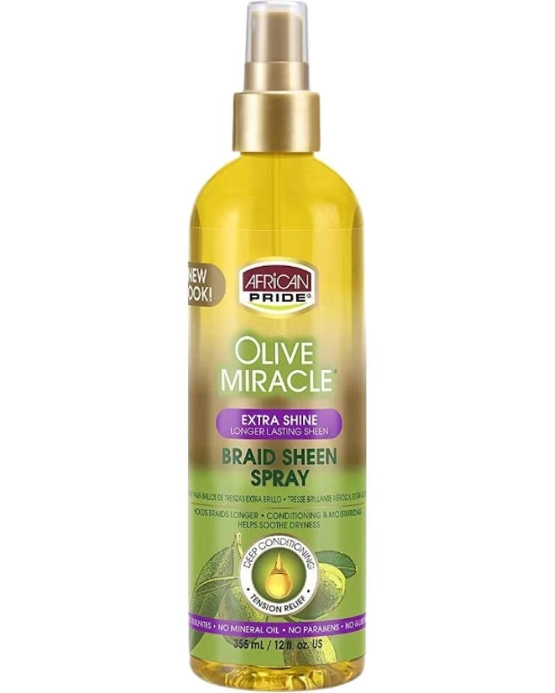 AFRICAN PRIDE Olive Miracle Extra Shine Braid Sheen Spray 355ml