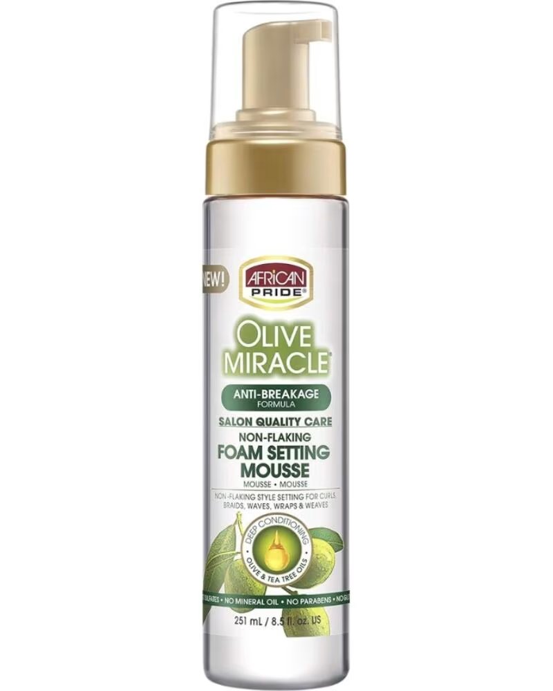 AFRICAN PRIDE Olive Miracle Foam Setting Mousse 251ml