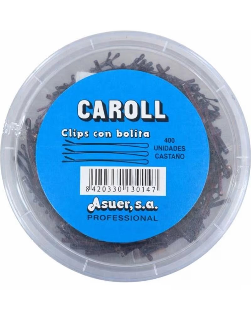 ASUER Horquilla con bolita Caroll Castano 400uds