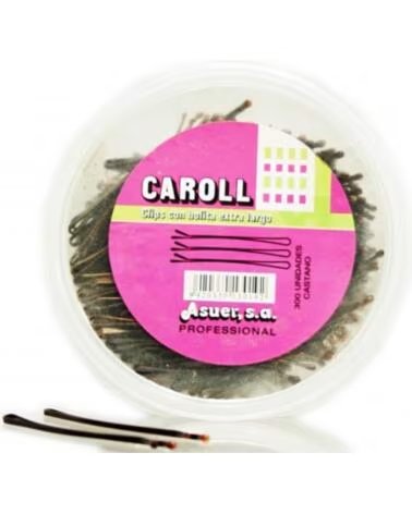 ASUER Horquilla Con Bolita Extra Largo Castano Caroll 300uds