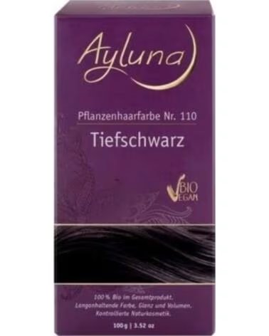 AYLUNA Tinte Vegetal Nº110 Negro Intenso 100g