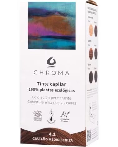 CHROMA Tinte Natural 4 1 Castano Medio Ceniza 100g