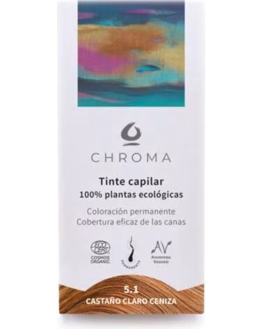 CHROMA Tinte Natural 5 1 Castano Claro Ceniza 100g