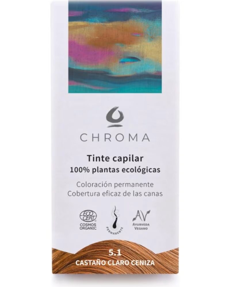 CHROMA Tinte Natural 5 1 Castano Claro Ceniza 100g