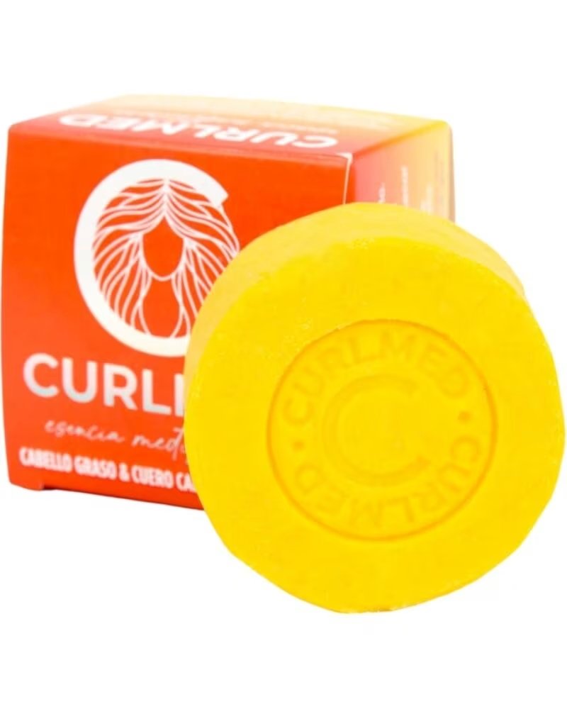 CURLMED Champu Solido Cabello Graso y Cuero Cabelludo Sensible 80g