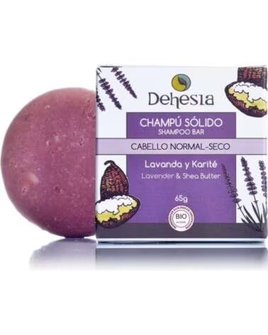 DEHESIA COSMETICA ECONATURA Dehesia Champu Solido BIO Cabello Seco-Normal con Lavanda y Karite 65g
