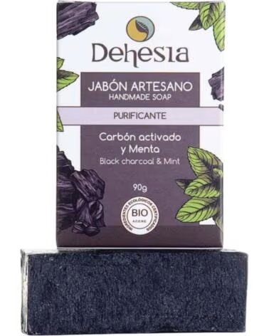 DEHESIA COSMETICA ECONATURA Dehesia Jabon Artesano Purificante Bio con Carbon Activado y Menta 90g