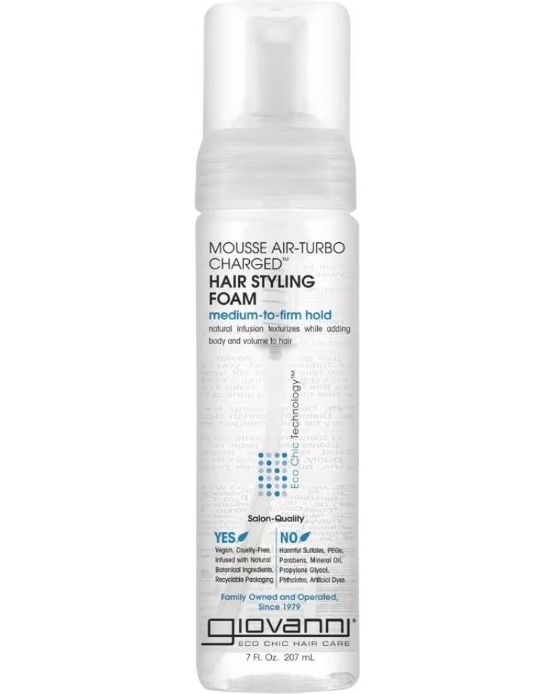 GIOVANNI Eco Chic Mousse Air-turbo Charged Hair Styling Foam 207ml