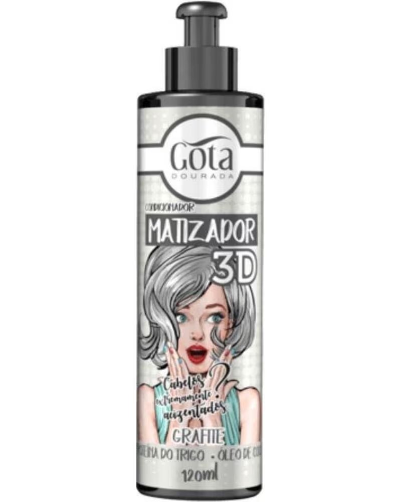 GOTA DOURADA CONDICIONADOR MATIZADOR 3D GRAFITE 120ML