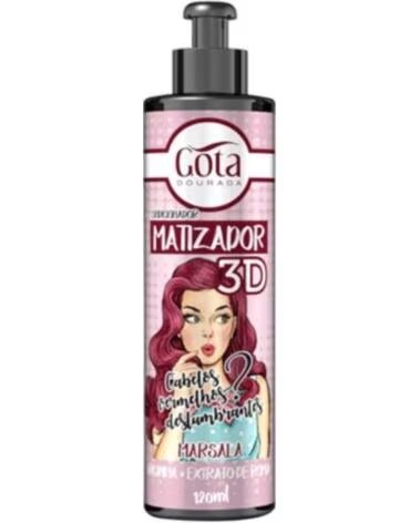 GOTA DOURADA Acondicionador Matizador 3D Marsala 120ml