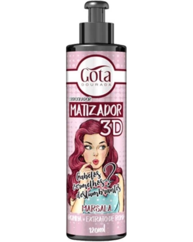 GOTA DOURADA Acondicionador Matizador 3D Marsala 120ml