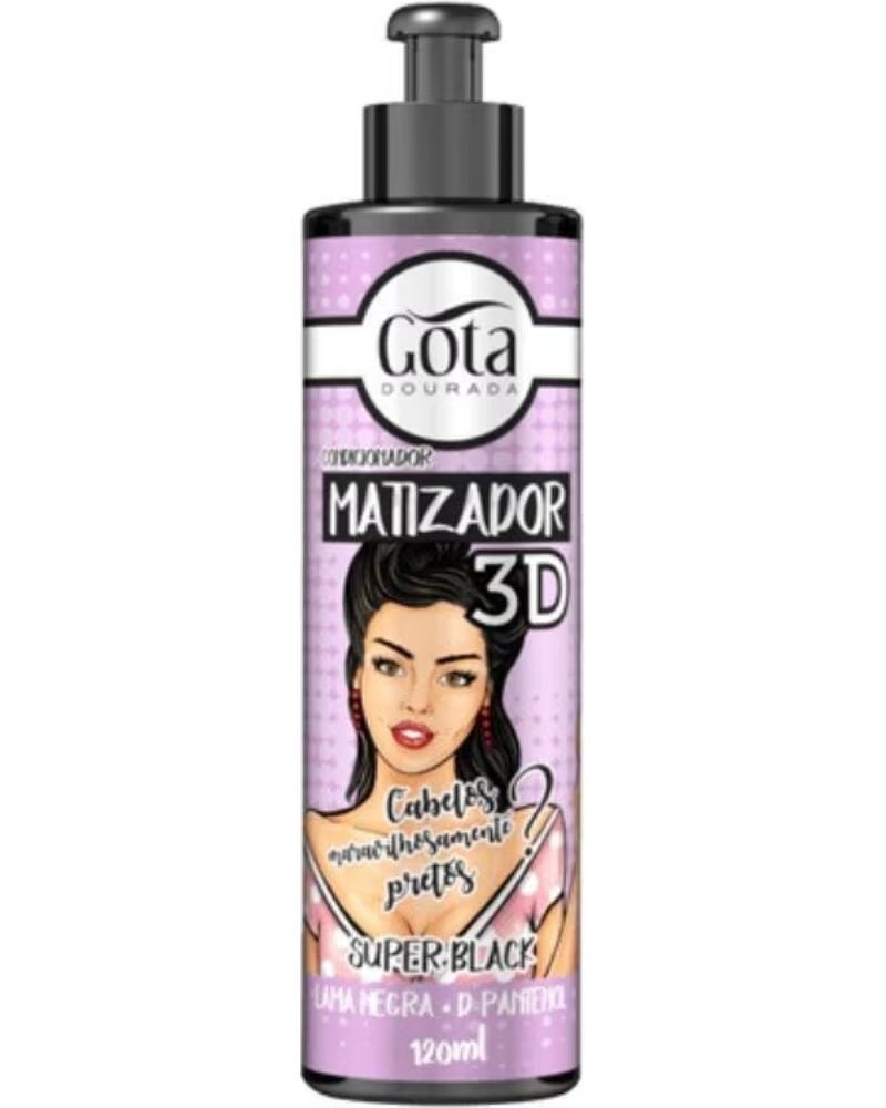 GOTA DOURADA Acondicionador Matizador 3D Super Black 120ml