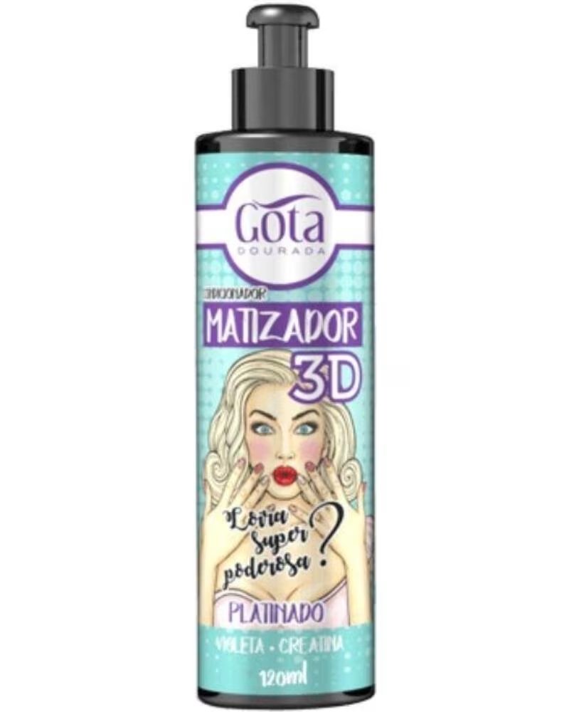 GOTA DOURADA Acondicionador Matizador 3D Platinado 120ml