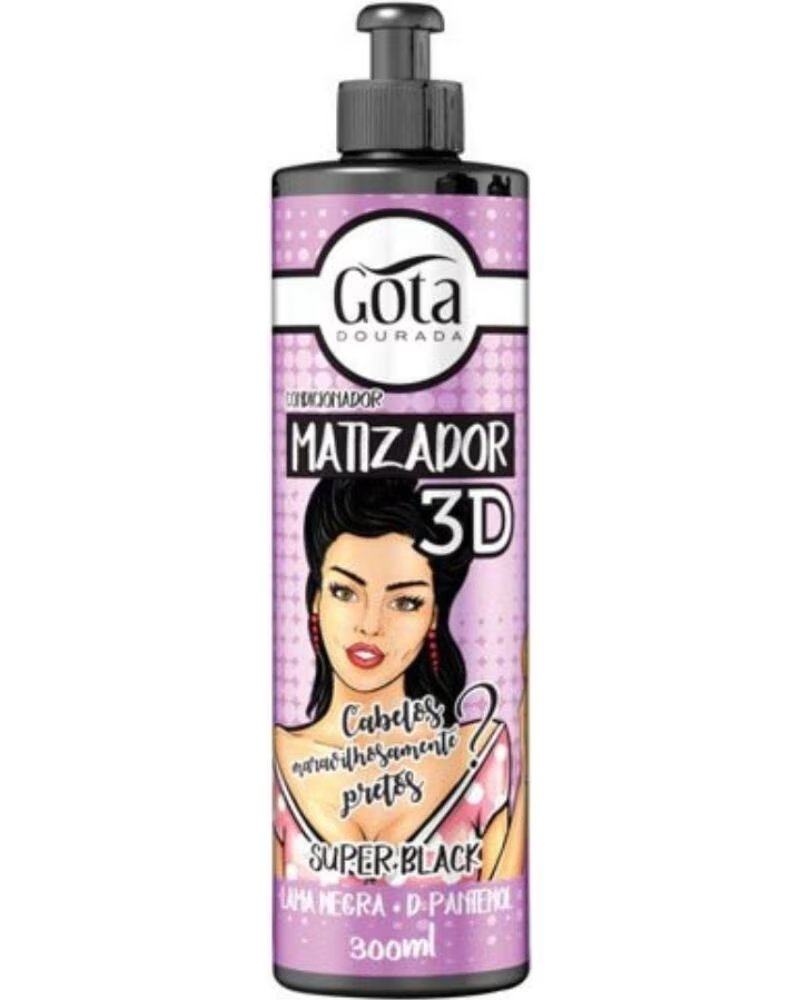 GOTA DOURADA Acondicionador Matizador 3D Super Black 300ml