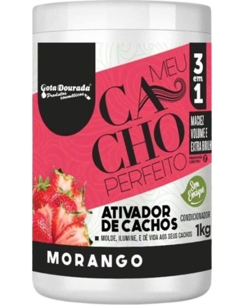GOTA DOURADA Meu Cacho Perfeito Activador Morango 1K