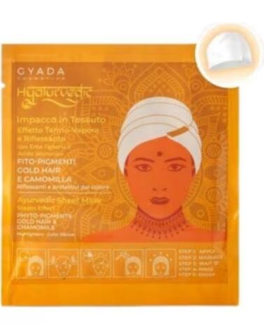 GYADA COSMETICS Gyada Cabello Hyalurvedic Impacco Ayurvedico In Tessuto Riflessante Gold Hair 60ml