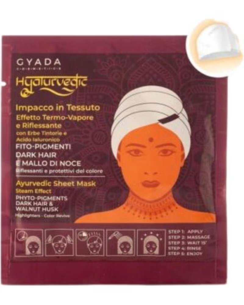 GYADA COSMETICS Gyada Cabello Hyalurvedic Impacco Ayurvedico In Tessuto Riflessante Dark Hair 60ml