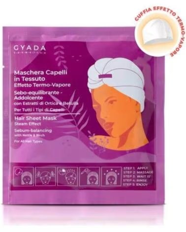 GYADA COSMETICS Gyada Cabello Maschera In Tessuto Effetto Termo-Vapore - Sebo-Equilibrante E Addolcente 60ml