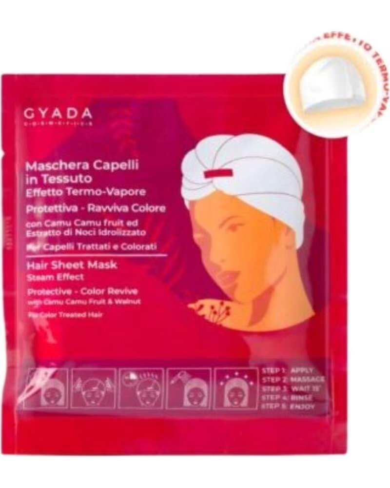 GYADA COSMETICS Gyada Cabello Maschera In Tessuto Effetto Termo-Vapore - Protettiva E Ravviva Colore