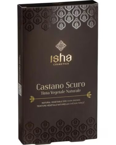 ISHA COSMETICS TEINTURE VÉGÉTALE NATURELLE CASTANO SCURO 100G