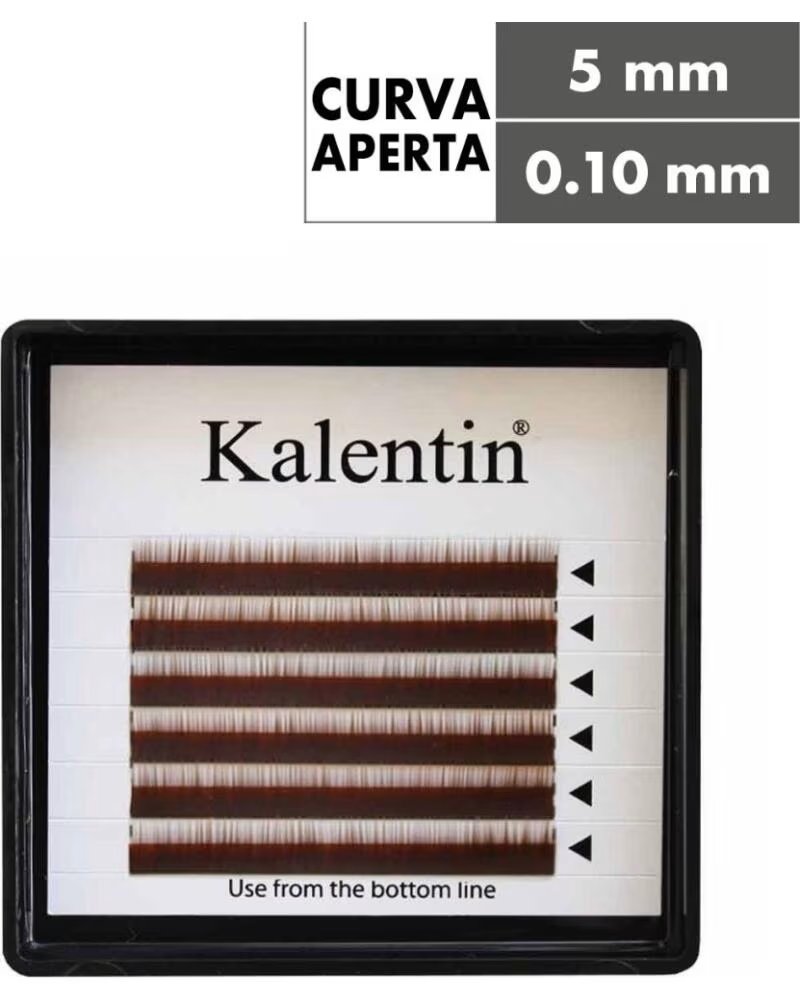 KALENTIN LASHES Kalentin Extension de Cejas Curl I Brown 5mm