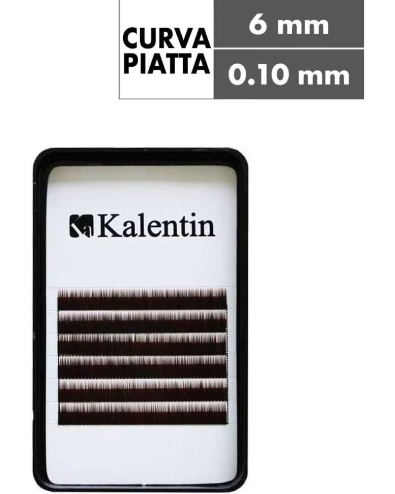 KALENTIN LASHES Kalentin Extension de Cejas Planas Marron Oscuro 6mm