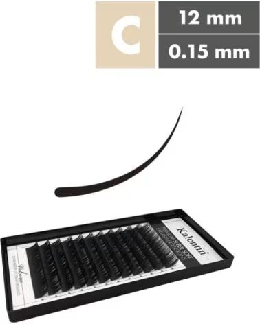 KALENTIN LASHES Kalentin Extensiones De Pestanas Clasicas Curva C 0 15 12mm
