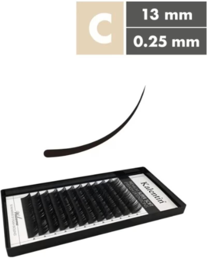 KALENTIN LASHES Kalentin Extensiones De Pestanas Clasicas Curva C 0 25 13mm