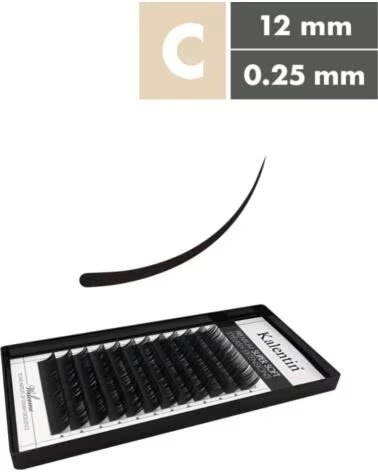 KALENTIN LASHES Kalentin Extensiones De Pestanas Clasicas Curva C 0 25 12mm