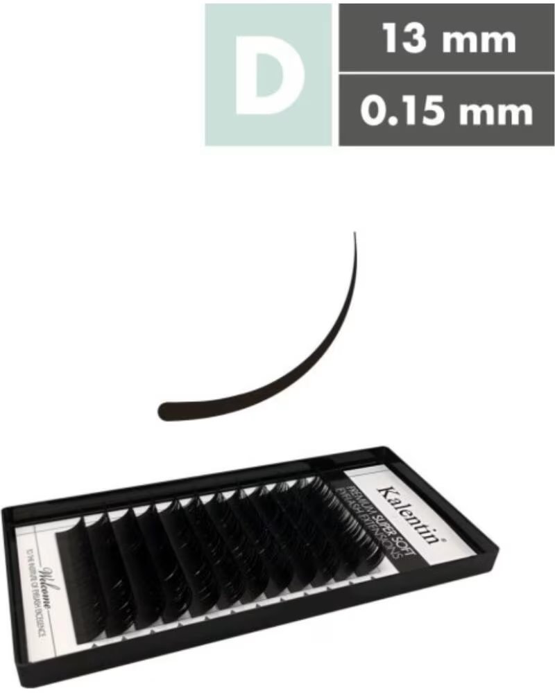 KALENTIN LASHES Kalentin Extensiones De Pestanas Clasicas D Curl 015 13mm