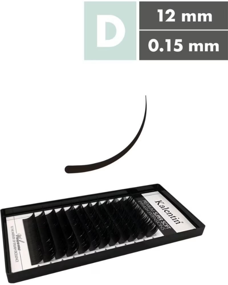 KALENTIN LASHES Kalentin Extensiones De Pestanas Clasicas Curva D 0 15 12mm