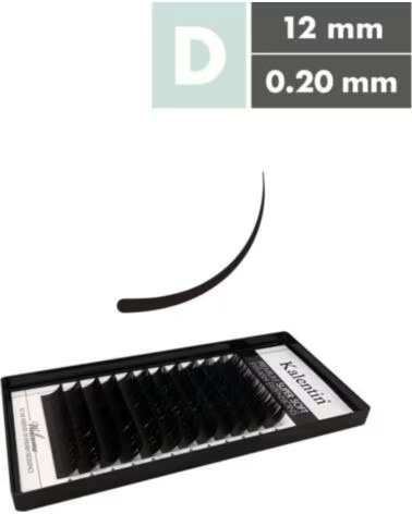 KALENTIN LASHES Kalentin Extensiones De Pestanas Clasicas D Curl 020 12mm
