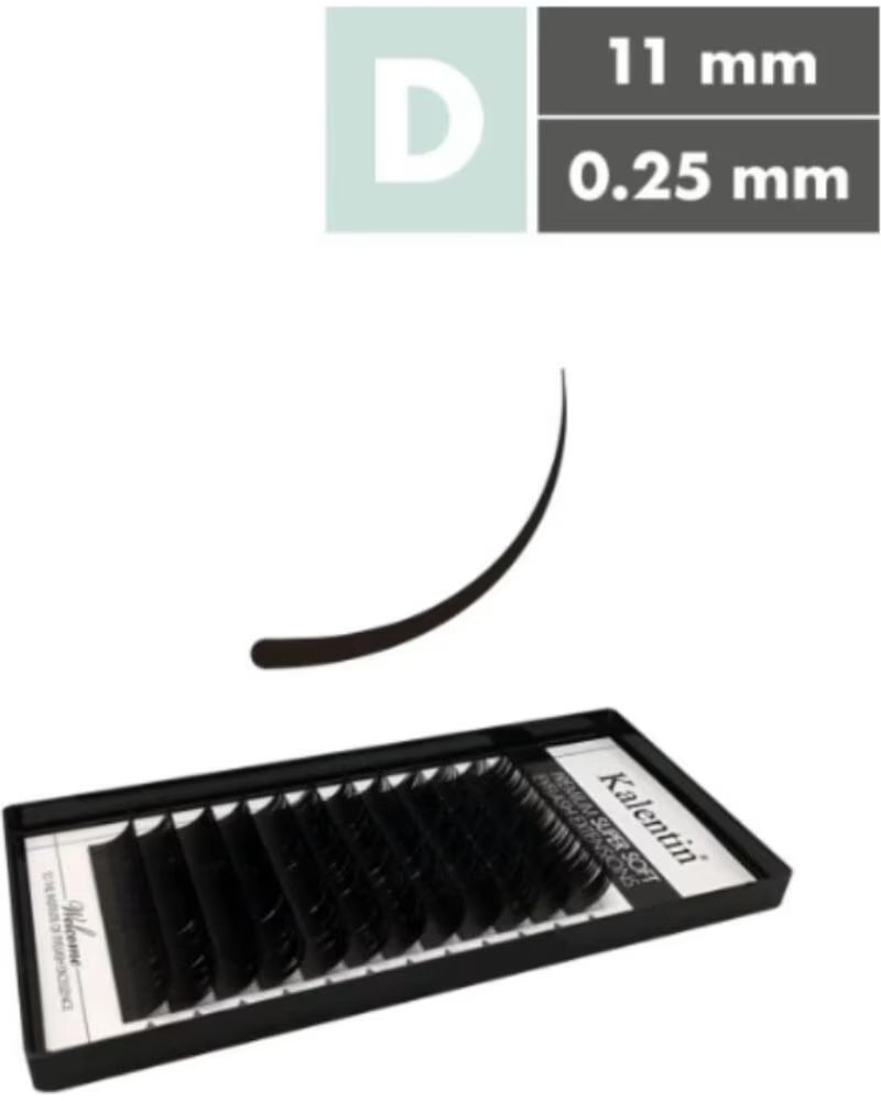 KALENTIN LASHES Kalentin Extensiones De Pestanas Clasicas D Curl 025 11mm