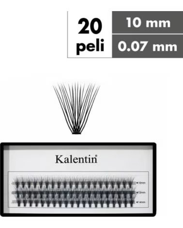 KALENTIN LASHES Kalentin Extensiones De Pestanas En Mechones 20 pelos 0 07 10mm