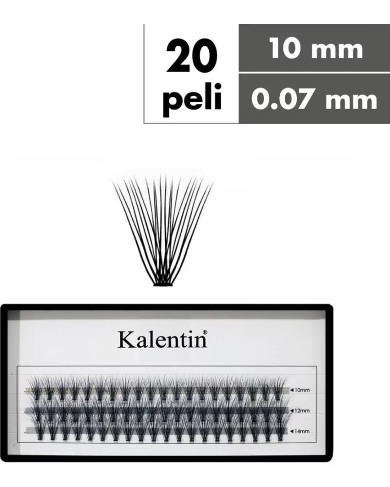 KALENTIN LASHES Kalentin Extensiones De Pestanas En Mechones 20 pelos 0 07 10mm