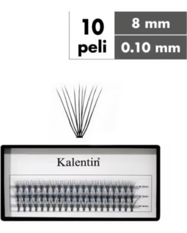 KALENTIN LASHES Kalentin Extensiones De Pestanas En Mechones 10 Pelos 0 10 8mm
