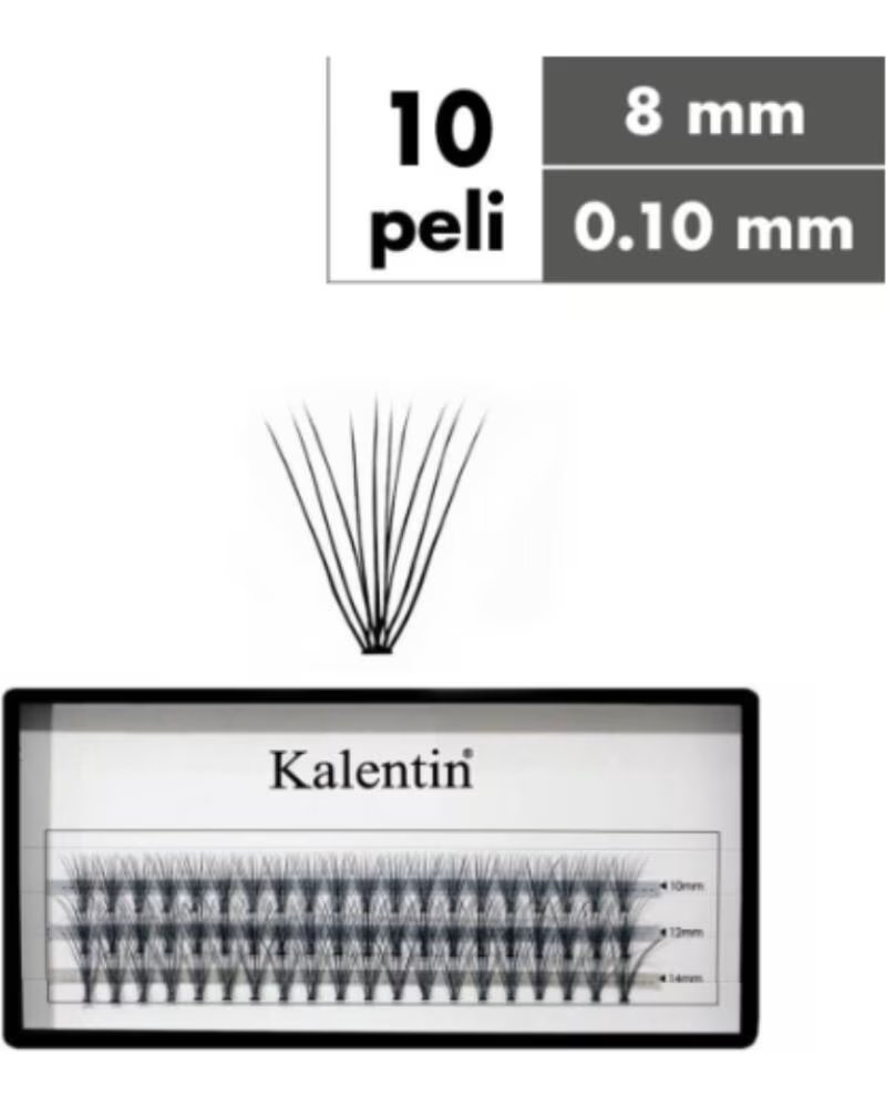 KALENTIN LASHES Kalentin Extensiones De Pestanas En Mechones 10 Pelos 0 10 8mm