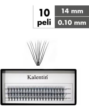 KALENTIN LASHES Kalentin Extensiones De Pestanas En Mechones 10 pelos 0 10 14mm