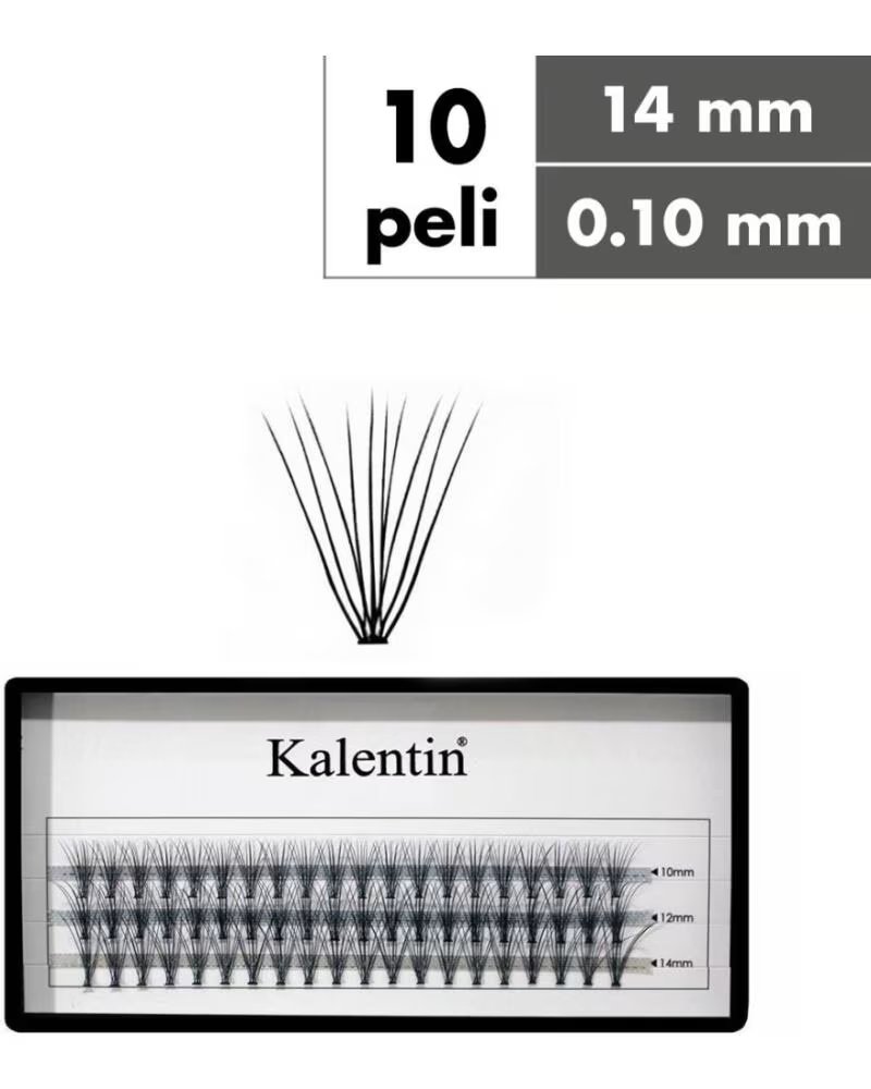 KALENTIN LASHES Kalentin Extensiones De Pestanas En Mechones 10 pelos 0 10 14mm