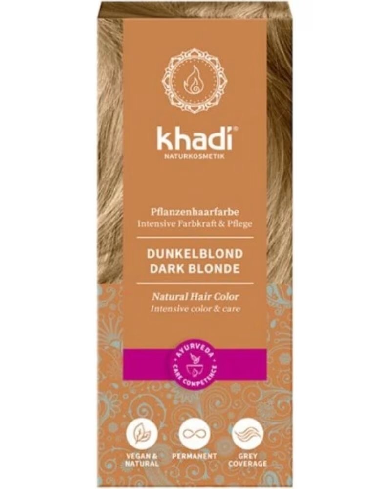 KHADI Henna Bio Rubio Oscuro Ceniza 100g