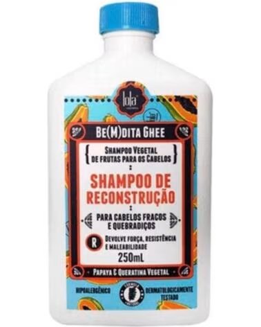 LOLA COSMETICS BeMdita Ghee Champu Reconstrucão Papaya E Queratina Vegetal 250ml