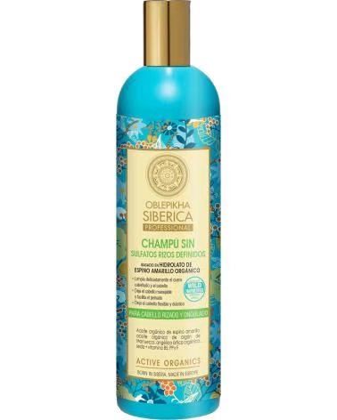 NATURA SIBERICA Natura Siberica Oblepikha Champu Sin Sulfatos con Hidrolato de Espino Amarillo Organico Rizos Definidos 400ml