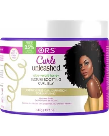 ORS CURLS UNLEASHED Aloe Vera and Honey Texture Boosting Curl Jelly 544g