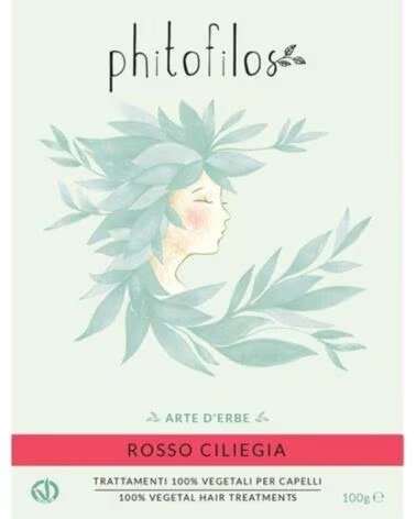 PHITOFILOS Henna Mezcla de Color Rojo Cereza 100g