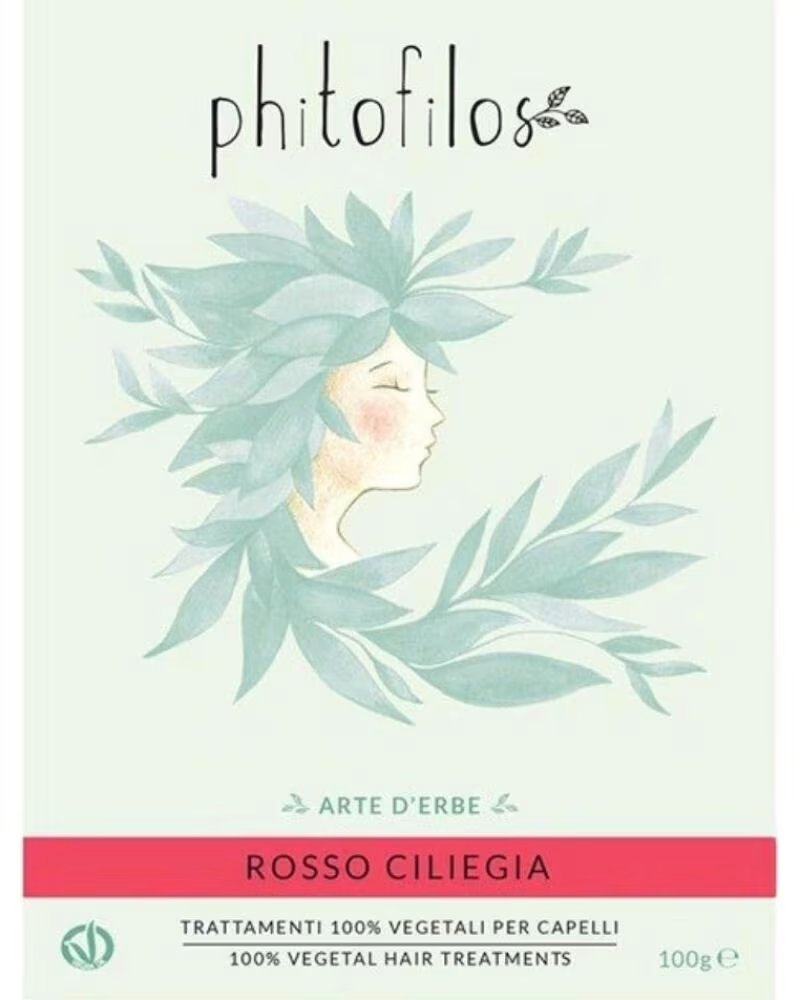 PHITOFILOS Henna Mezcla de Color Rojo Cereza 100g